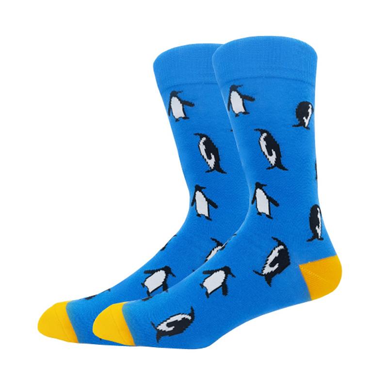 Мужская мода осень-зима носки для скейтборда Happy Creative пингвин дельфин акула коала носки новинка команда смешные мужские носки
