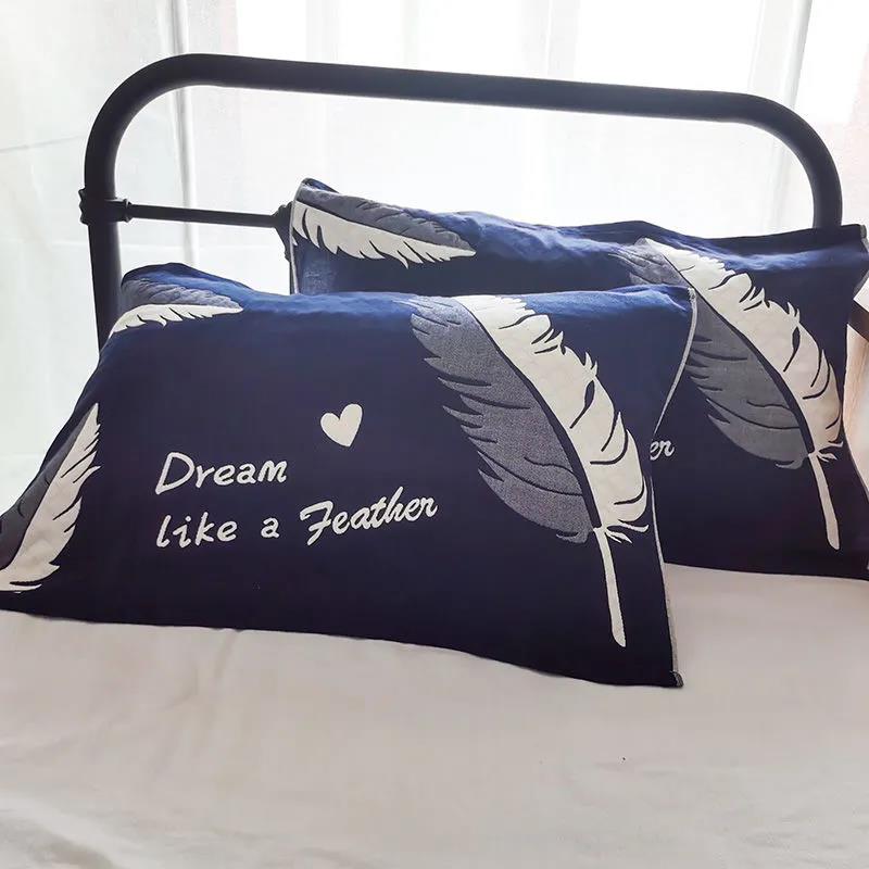 Pure Cotton Pillowcases for Couples Thickened High-end Pillowcases