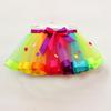 Детская юбка-пачка из тюля для девочек, вечерние танцевальные балетные костюмы Радуги для малышей, юбка