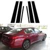 Глянцевые черные стойки из углеродного волокна для Infiniti Q50 (V37)/Nissan Skyline 2014-2023 Наклейки на обшивку двери, окна, стайлинг