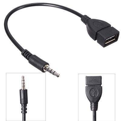 1 шт., 3,5 мм, штекерный аудиоразъем Aux для USB 2,0, тип A, кабель-адаптер преобразователя типа «мама»