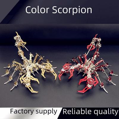 Красный король скорпионов 3D стальной пазл - металлическая модель высокой сложности