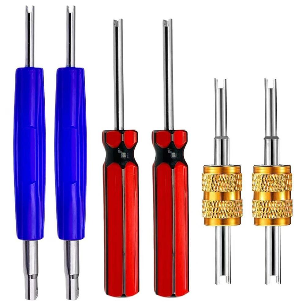 6 шт. Многофункциональный инструмент для снятия сердечника клапана Инструмент для ремонта шин Для автомобилей Грузовиков Мотоциклов Велосипедов