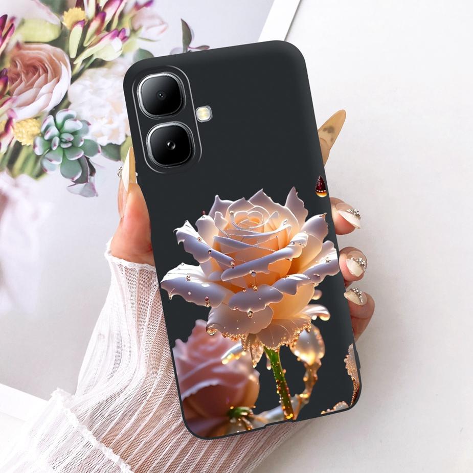 For Infinix Smart 20 Case X6840 X6840B Luxury Flowers Butterfly Painted Phone Cover Case For Infinix Smart 20 Smart20 Soft Shell