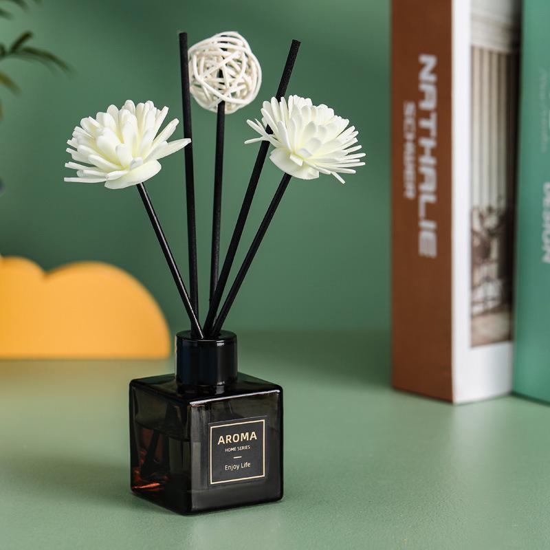 Маленький серый квадратный безпламенный диффузор для эфирных масел - Элегантный домашний ароматизатор для длительного освежения и устранения запахов
