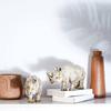 One Rhinoceros Showpiece Table Accent Collectible Figurines for Home Interior Decor Item Handicraft Wild Animal