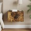 Wall Mounted Nightstand Smoked Oak 33 x 34.5 x 20 cm