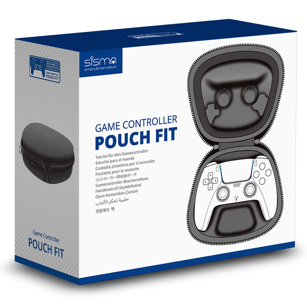 Чехол для хранения контроллера sisma для беспроводного контроллера Dual Sense, защитный чехол, противоударный чехол, защищает весь контроллер "Черный"