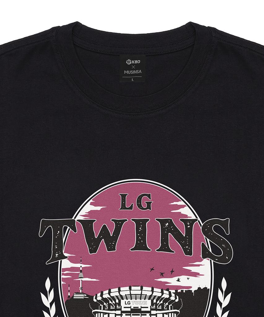 Hangugyaguwiwonhoe Musinsa X Kbo Ballpark Вер.2 Футболка с коротким рукавом Черная [Сеул Lg Twins]