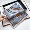 70 * 70 Four Seasons Доступен Новый женский маленький квадратный шарф, высококачественный шарф с буквенным принтом, профессиональный шарф, атласный шарф