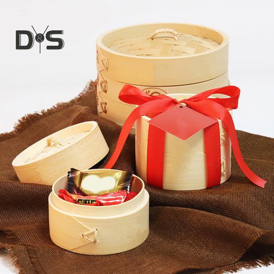 Бамбуковый отпариватель, экологически чистый китайский стиль, основной цвет, натуральная паровая корзина ручной работы