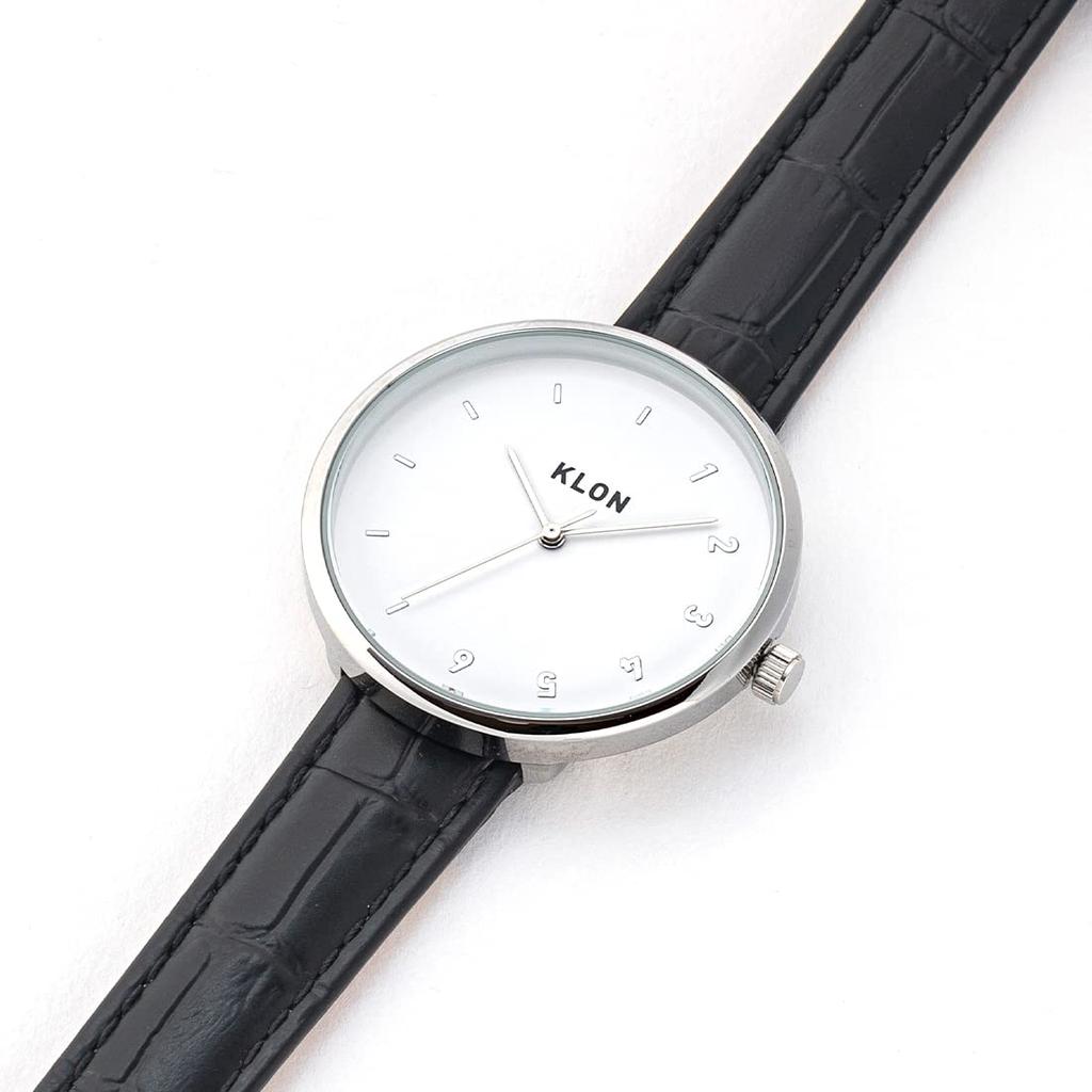 Часы KLON, простые наручные часы, черные, с тиснением под крокодила, 38 мм, стильные мужские часы KLON CONNECTION ELFIN FIRST 38 мм, мужские, женские, женские -CROCO-