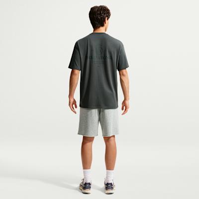 Nike Sportswear T Shirts Men's Coal Black Crew Neck Moderate