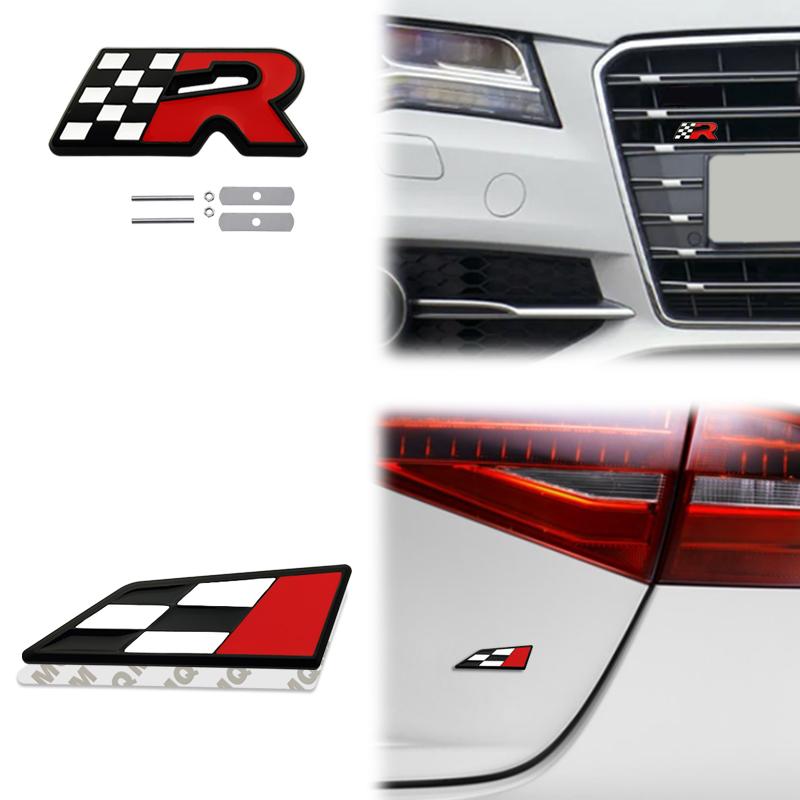 kyzh6 Car Accessories Metal Grille Emblem Rear Trunk Body Badge Sticker For Seat IBIZA Leon R Cupra Exeo Mii Tarraco Toledo Altea