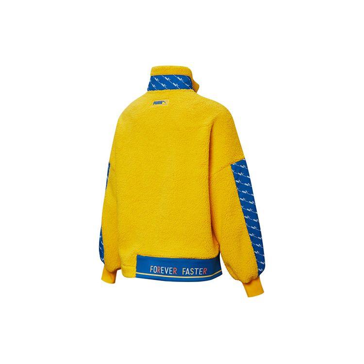 Puma Retro Lamb Fleece Spliced Warm Jacket Women Jacket Yellow 532166-74