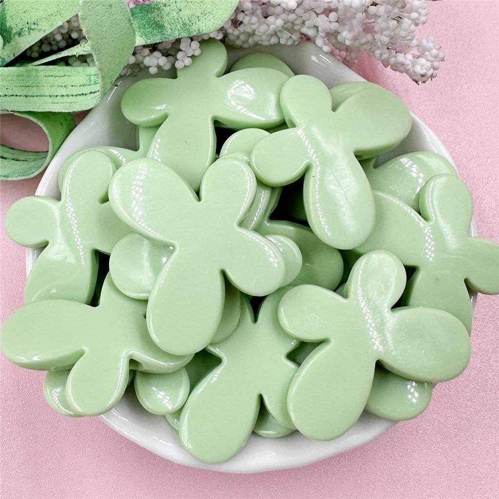 Высококачественные акриловые серьги-бусины для самостоятельного изготовления, аксессуары для телефонной цепочки, 20 шт., бусины ручной работы, кремовые бусины-бабочки, макароны 21,5 x 29,2 мм