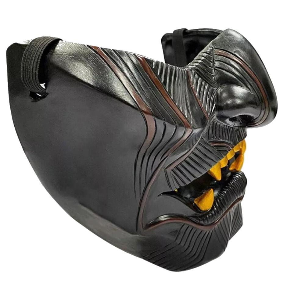 Маска Они Самурая на пол-лица для Хэллоуина, реквизит для косплея