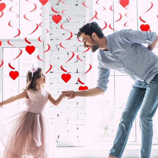 Подвеска-гирлянда в виде сердца любви для свадьбы, дня Святого Валентина, вечеринки, бумажное подвесное украшение любви со спиральной веревкой