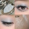 Herorange Heart-Shaped Highlighter Eyeshadow - Shimmer Glitter, Creamy Texture, Waterproof, Christmas Gift