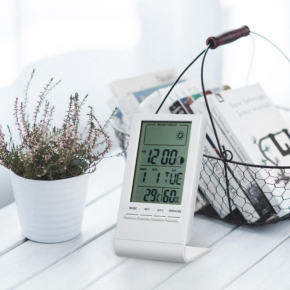 Mini Digital Thermometer Indoor Hygrometer Room celsius Fahrenheit Temperature Humidity Monitor Meter Gauge Alarm