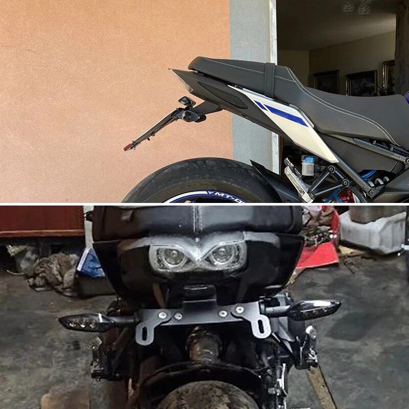 Держатель номерного знака, рамка-кронштейн для YAMAHA MT-09 MT09 FZ-09 FZ09 MT FZ 09 2017 2018 2019 2020, аксессуары для мотоциклов, светодиодный