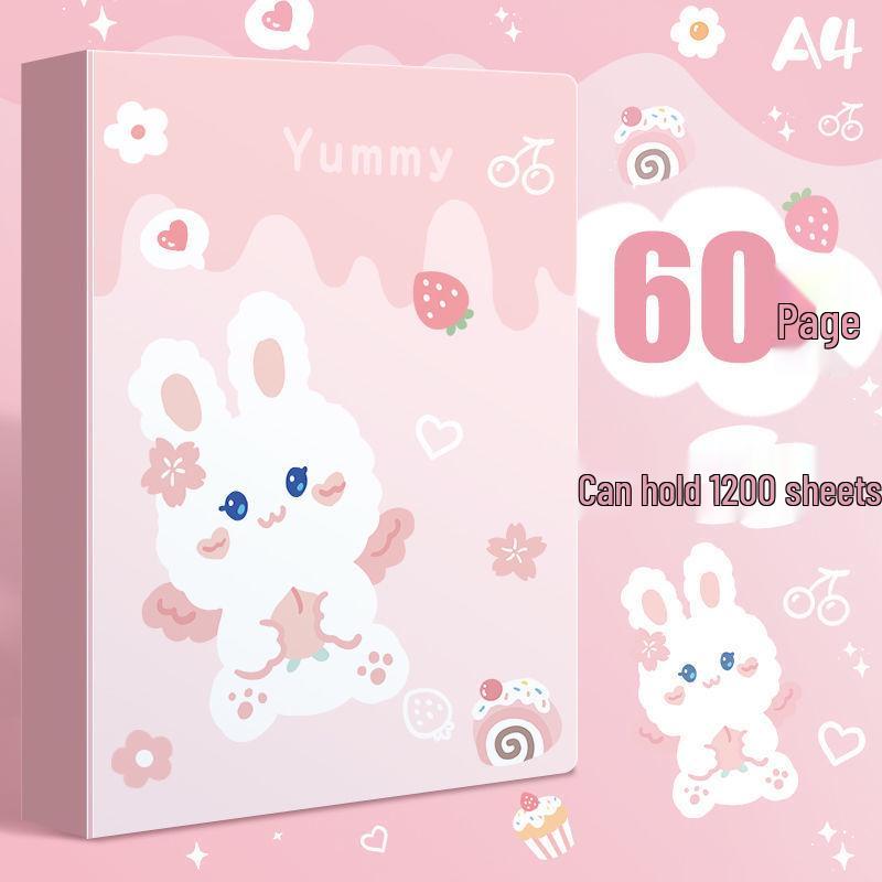 Папка для документов для студентов и офисов на 80 страниц с изображением испанского кролика A4