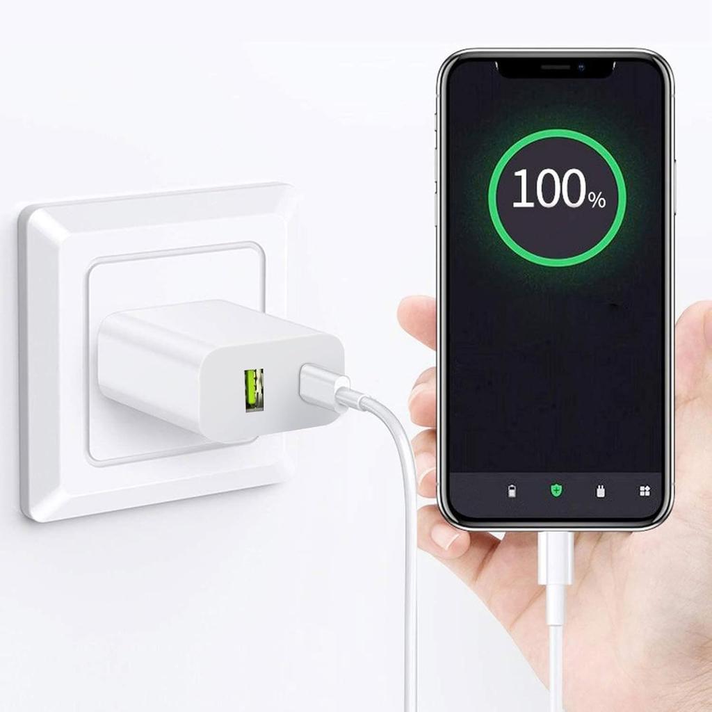 5V USB C Настенный блок зарядки 20W Двухпортовый PD Power Type C Зарядный штекер для iPhone iPad Samsung Galaxy Xiaomi Быстрая зарядка