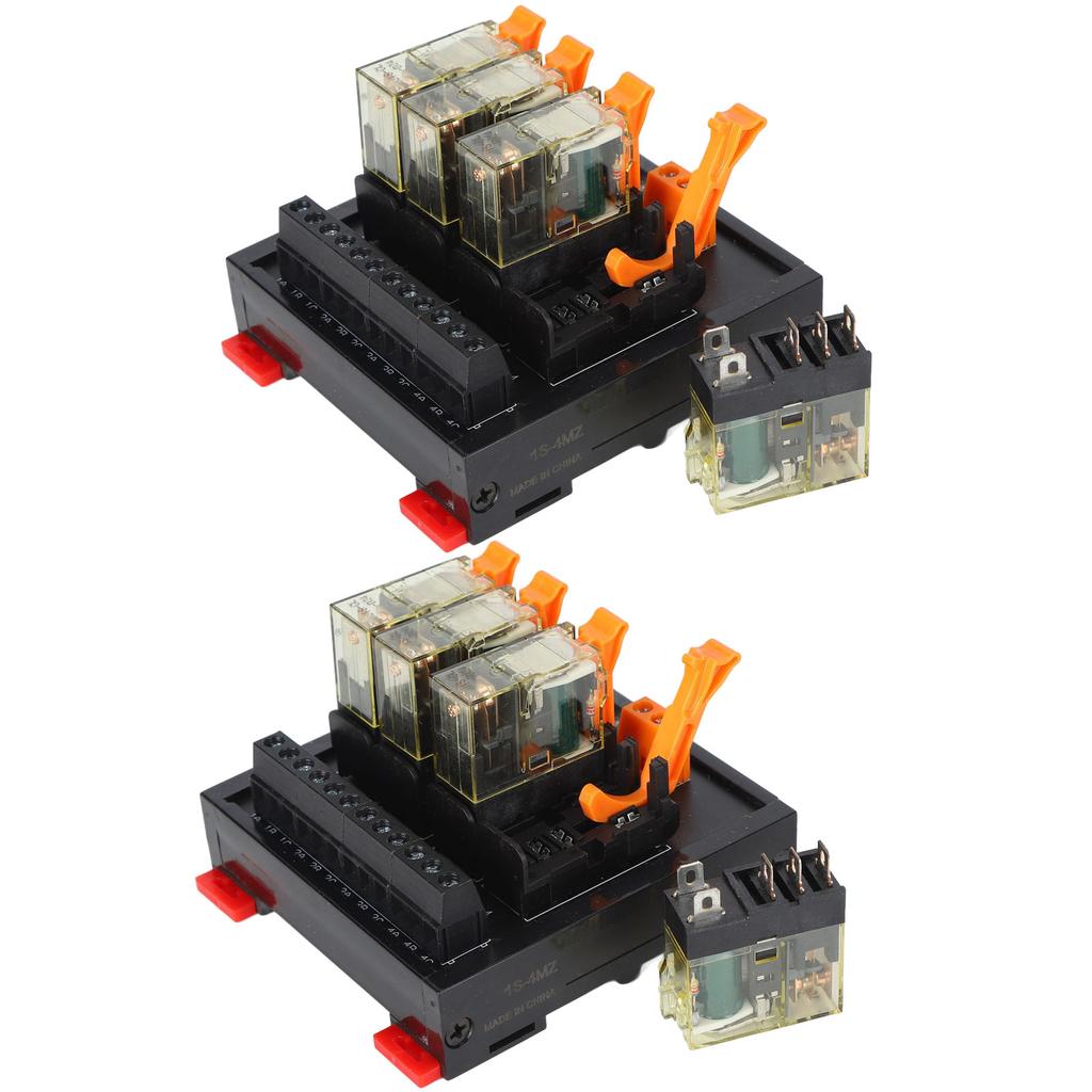 2 шт. релейный модуль плата управления DC PLC монтаж на DIN-рейку 4 канала 1 НО 1 НЗ BEM1S‑4MZ AC 250 В