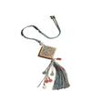Ebony and Rosewood DIY Painted Tassel Car Pendant: Sandalwood Hanging Ornament Gift