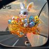 Auto Pendant Easter Bunny Egg Hanging Decoration Colorful Paint Automobile Pendant Multi-purpose Ornament
