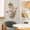 Creative Retro Street Lamp Flowers Bedroom Living Room Entrance Home Background Beautification Wall Stickers