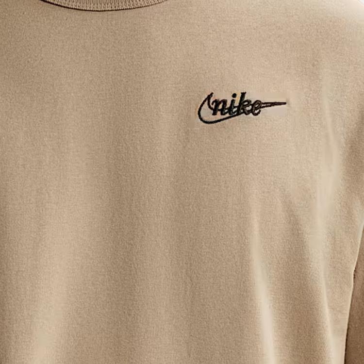 Nike Спортивные футболки Мужские Хаки Круглый вырез Умеренный IV2639-247