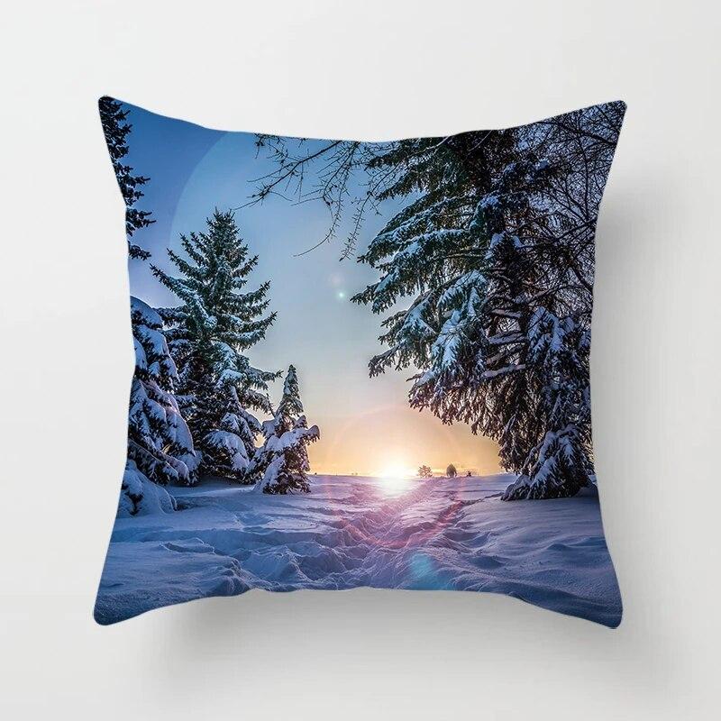 Landscape  Sunrise Sunset Scenery Pillow Cover Sofa Decoration Car Office Seat Cushion  Room Home