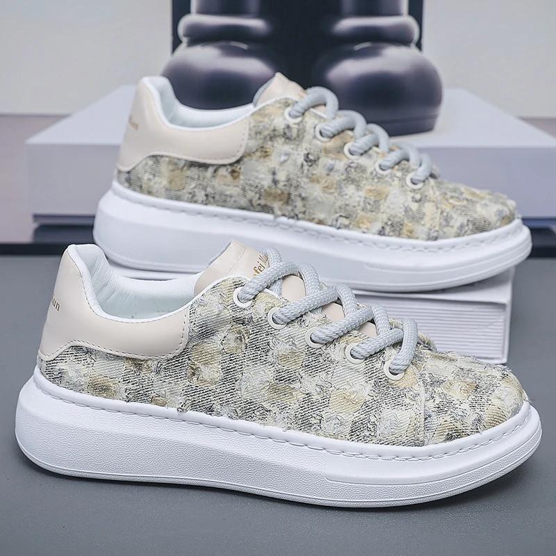 2024 Новые весенние и осенние кроссовки для пар, повседневные, модные, мужские кроссовки, большие размеры 39-44, для увеличения роста