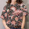 Круглый вырез с короткими рукавами женская летняя цветочная принтовая рубашка с короткими рукавами футболки женские
