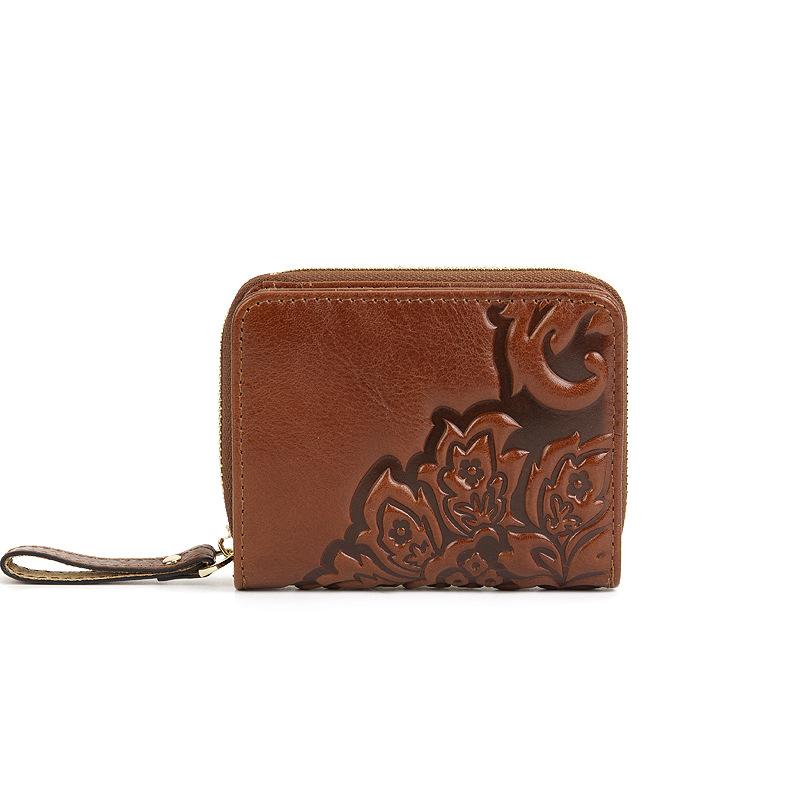 Женский кошелек, винтажная тисненая сумка для карт, многофункциональный кошелек для монет большой емкости