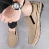 Fashion Outdoor Brand Frosted Comfortable Anti Slip Soft Sole Casual Loafers Fashionable New Men Hand Sewn Breathable Casual Bean Shoes