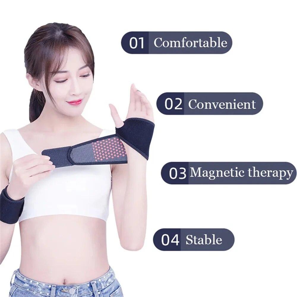 Самонагревающийся браслет на запястье, поддержка магнитной терапии, бандаж, грелка для рук, компрессионный обезболивающий браслет, дезинфицирующее средство, пояс