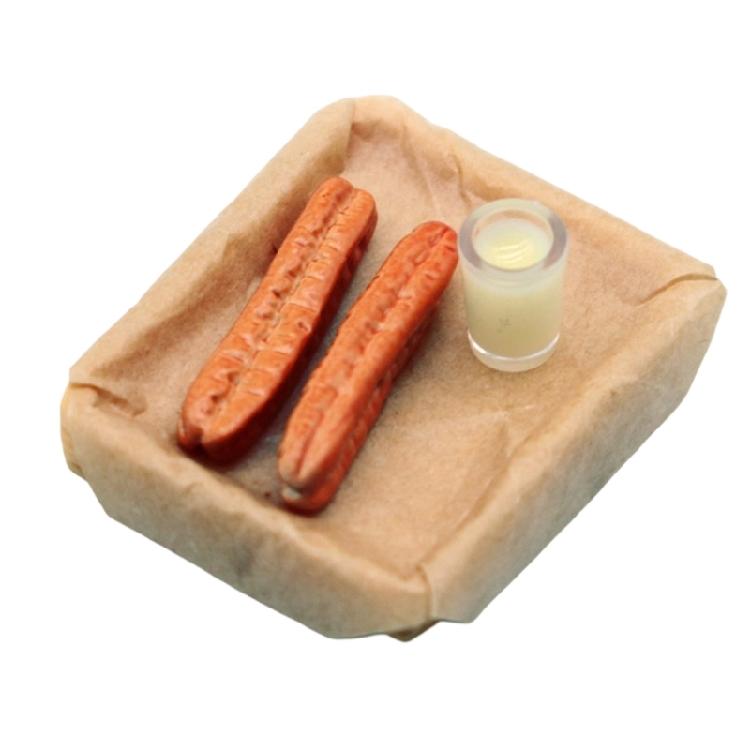 1/12 Реалистичные аксессуары для кукольного домика Еда Китайский завтрак Набор Чашка соевого молока Жареный хворост Аксессуары для уличной сцены