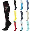 Women's Absorb Sweat Print Nylon Long Tube Compression Outdoor Sports Socks