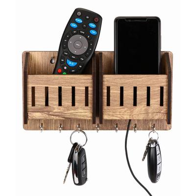 Держатель ключей для дома | Деревянный держатель ключей для стены | Подставка для ключей | Вешалка для ключей | Держатели для брелоков на стену (7 крючков, МДФ бежевый)