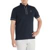 Gingham Check Golf Short and Dress Navy Men's Button-Down Shirt, Polo, Sleeve, Moisture-Wicking, Quick-Drying, Easy-Movement Design, (E2MAB022)