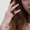LOVE ME MONSTER Sheer Cute Ribbon Chain Ring (L241MRI070)