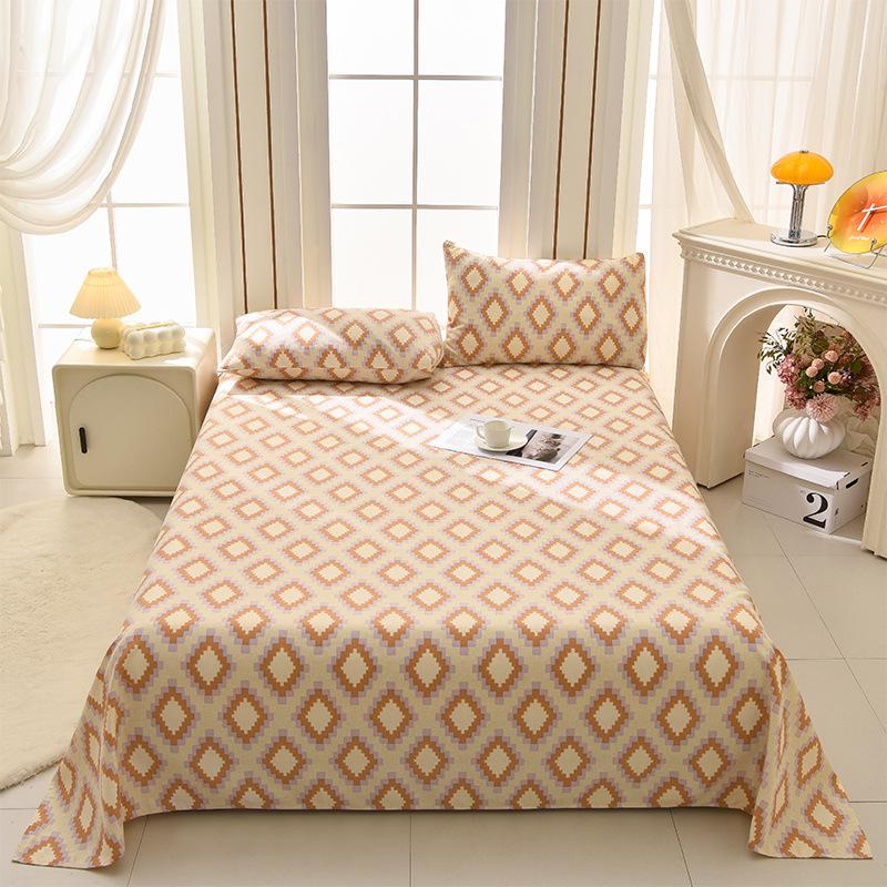 Новый мягкий коврик, старая грубая ткань, простыня из чистого хлопка, одинарное хлопковое одеяло, набор из трех предметов, хлопково-льняная подкроватная юбка, универсальный для всех сезонов