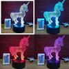 3D Светодиодный акриловый ночник USB Сенсорный пульт дистанционного управления Атмосферная лампа