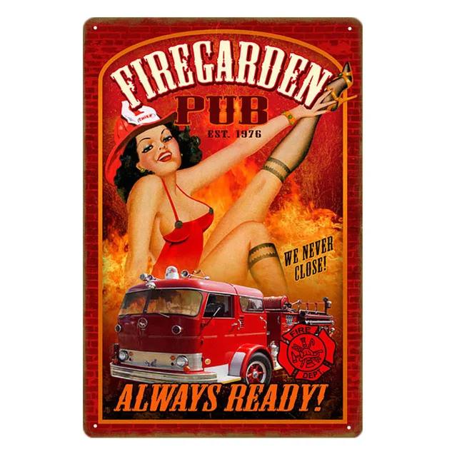 Знак Pin Up Girls Сексуальная Леди Красота Металлические Знаки Табличка Постер Жестяная Табличка Декор Мужская Пещера Комната Бар Паб Гараж Арт Таблички Настенный Декор