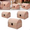 Натуральная деревянная шкатулка для украшений DIY Craft Organizer Case Storage Case
