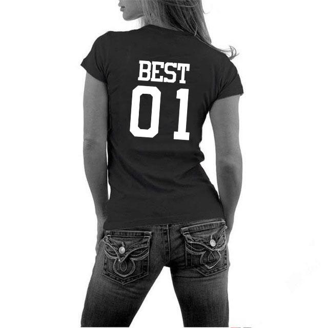 Best Friends Girls Tumblr T Shirt Bff Sister Fashion Tops Women Letter Printed T Shirt Girls
