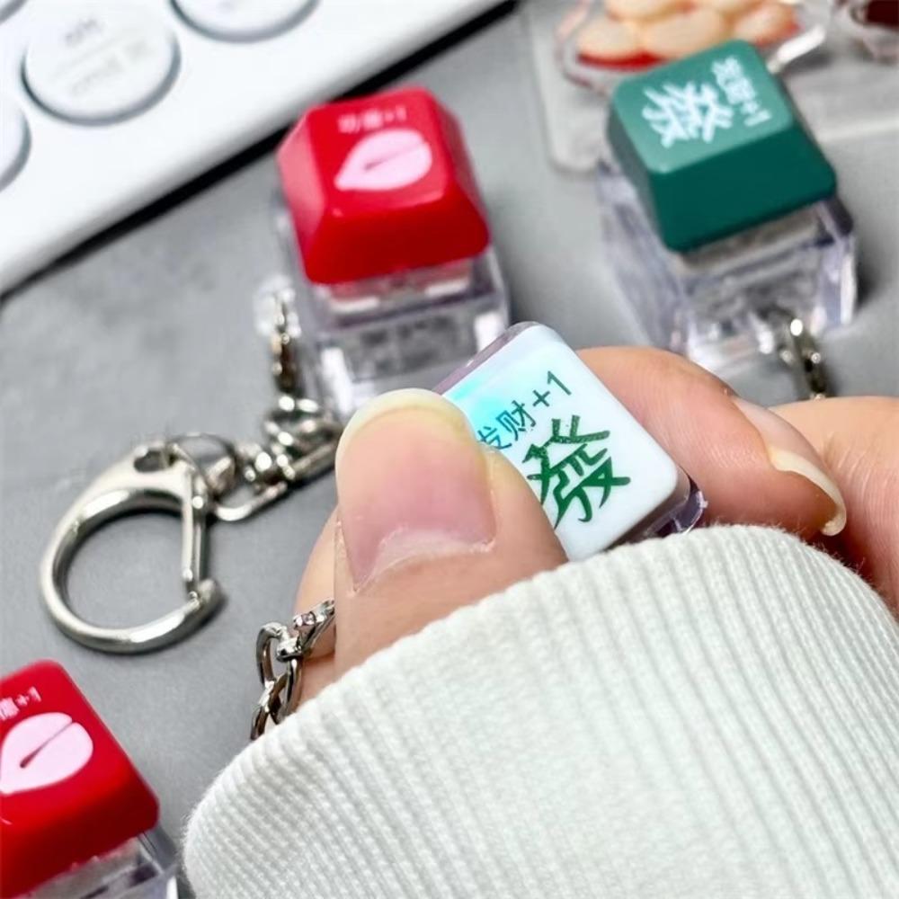 Button Cap Keycap Pendant Led Light Keycap Fidget Keychain New Finger Keyboard Gift