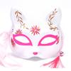 Japanese Mask Half Face Hand-painted Cat Fox Mask Anime Demon Slayer Masquerade Halloween Festival Cosplay Prop